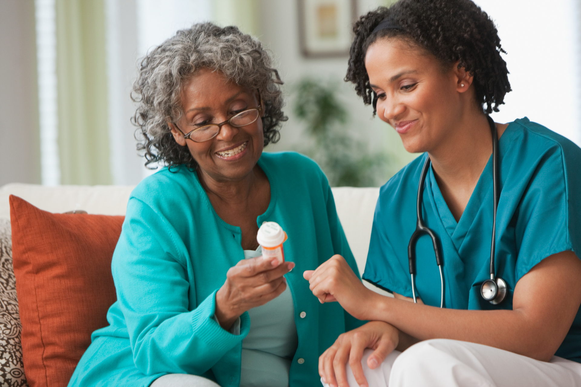 Skilled nursing professional providing in-home clinical care